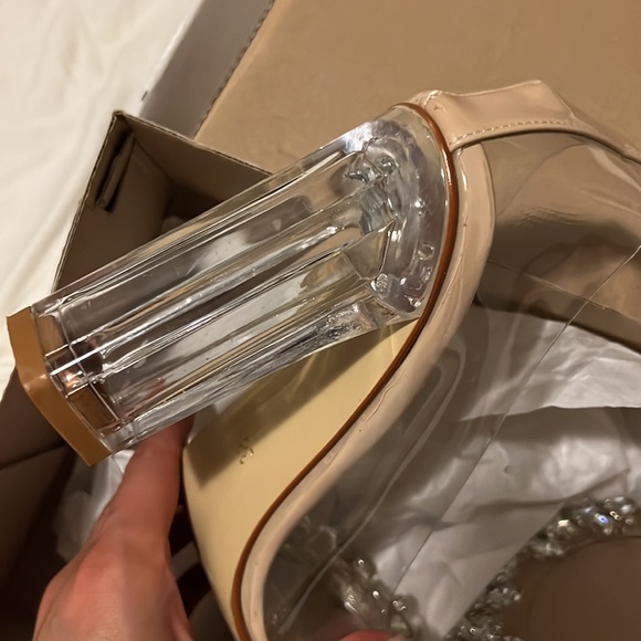 Embellished Vinyl Clear Heels - Picture 5 of 6